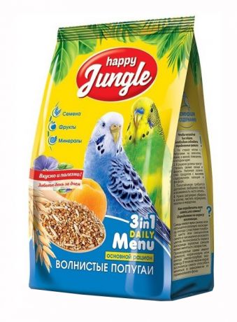 Happy Jungle для волнистых попугаев (500 гр)