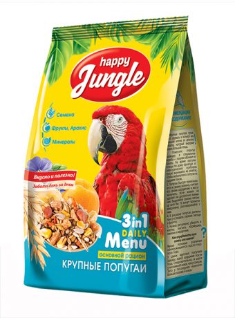Happy Jungle для крупных попугаев (500 гр)