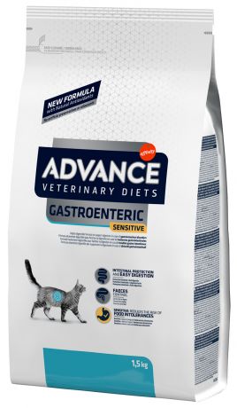Advance Veterinary Diets Gastroenteric Sensitive Feline для взрослых кошек при заболеваниях желудочно-кишечного тракта (1,5 кг)