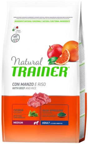 Trainer Natural Medium Adult Beef & Rice для взрослых собак средних пород с говядиной и рисом (3 кг)