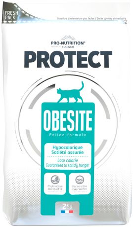 Flatazor Protect Obesite диетический для взрослых кошек всех пород (0,4 кг)