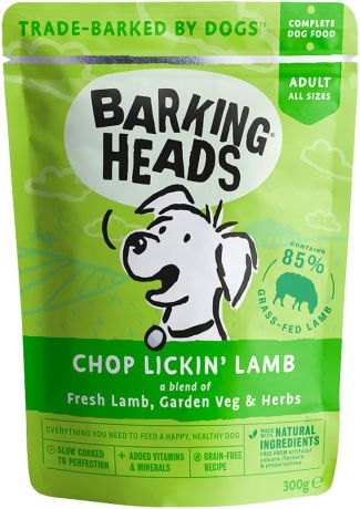 Barking Heads Мечты о ягненке для взрослых собак всех пород с ягненком 300 гр (300 гр)