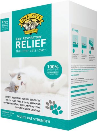 Dr.elsey’s R&r Respiratory Relief наполнитель комкующийся для туалета кошек Дыхательная помощь (9,08 кг)