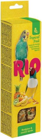 Rio палочки для волнистых попугаев и экзотических птиц с тропическими фруктами (2 шт)