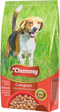 Chammy для взрослых собак средних пород с говядиной (2,5 кг)
