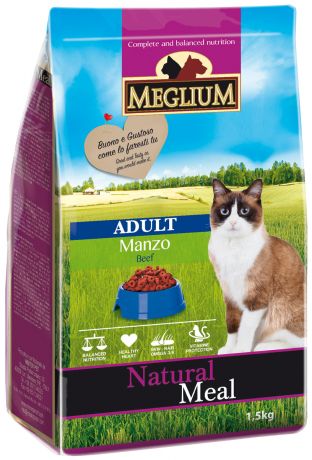Meglium Adult Cat для привередливых взрослых кошек с говядиной (0,4 кг)