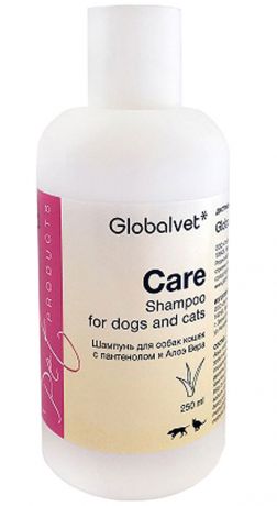 Globalvet Care Shampoo шампунь для собак и кошек с пантенолом и Алоэ Вера (250 мл)
