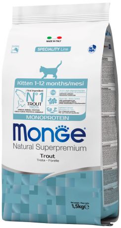 Monge Speciality Kitten Trout монобелковый для котят с форелью (0,4 кг)