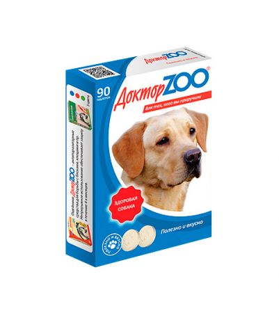 доктор Zoo здоровая собака мультивитаминное лакомство для собак с морскими водорослями (90 таблеток)