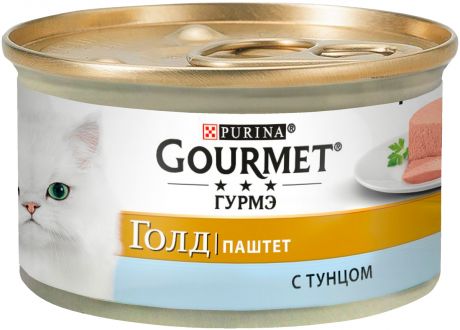 Gourmet Gold для взрослых кошек паштет с тунцом 85 гр (85 гр х 12 шт)