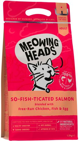 Barking Heads Фиш-гурман для взрослых кошек с лососем, курицей и рисом (0,45 кг)
