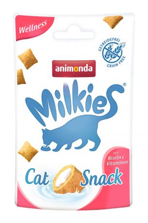 Animonda Milkies Wellness беззерновое для кошек для кожи и шерсти (30 гр)