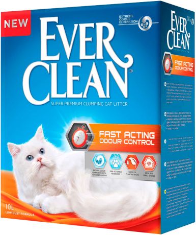 Ever Clean Fast Acting наполнитель комкующийся для туалета кошек быстрого действия (10 л)