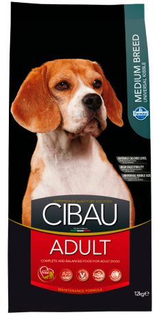 Cibau Adult Medium для взрослых собак средних пород с курицей (2,5 кг)