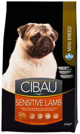Cibau Sensitive Lamb Mini для взрослых собак маленьких пород при аллергии с ягненком (0,8 кг)