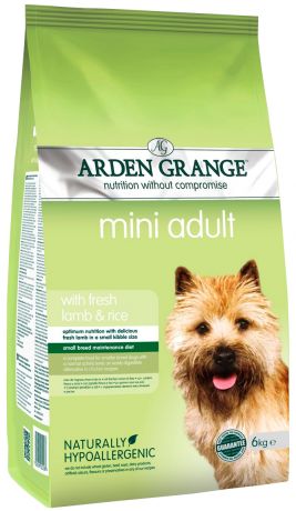 Arden Grange Adult Mini Lamb & Rice для взрослых собак маленьких пород с ягненком и рисом (6 + 6 кг)