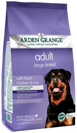 Arden Grange Adult Large Breed для взрослых собак крупных пород с курицей и рисом (12 + 12 кг)