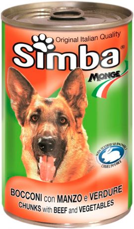 Simba для взрослых собак кусочки с говядиной и овощами 1230 гр (1230 гр х 12 шт)