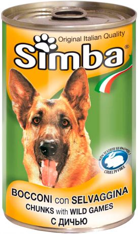 Simba для взрослых собак кусочки с дичью 1230 гр (1230 гр х 12 шт)