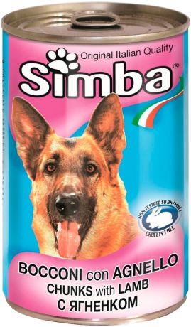Simba для взрослых собак кусочки с ягненком 1230 гр (1230 гр х 12 шт)