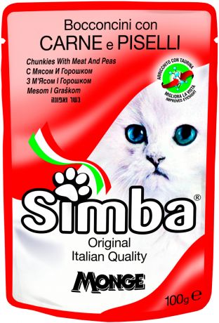 Simba для взрослых кошек с мясом и горохом 100 гр (100 гр)