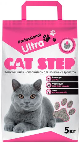 Cat Step Professional Ultra - Кэт степ наполнитель комкующийся для туалета кошек (5 кг)