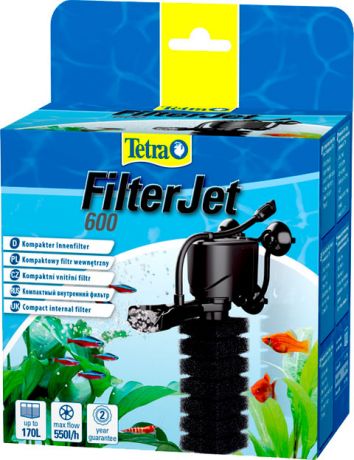 Внутренний фильтр Tetra FilterJet 600 компактный 550 л/ч для аквариумов объемом 120-170 л (1 шт)