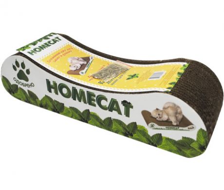 Homecat Mini когтеточка для котят картонная Мятная волна 8 х 12 х 9 см (1 шт)