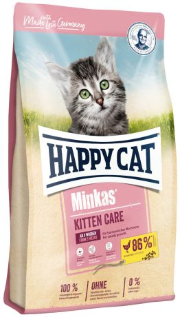 Happy Cat Minkas Kitten Care для котят с птицей (10 кг)