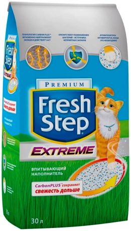 Fresh Step Cat Litter Clay – Фреш Степ наполнитель впитывающий для туалета кошек (18 + 18 л)