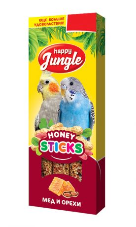 Happy Jungle палочки для птиц мед и орехи (3 шт)