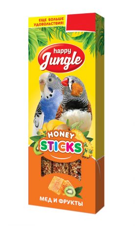 Happy Jungle палочки для птиц мед и фрукты (3 шт)