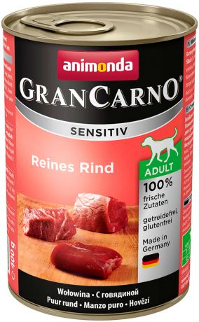 Animonda Gran Carno Sensitiv Adult Reines Rind для взрослых собак с говядиной 400 гр (400 гр )