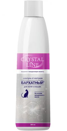 Crystal Line бархатный шампунь против колтунов для котят и кошек Apicenna (200 мл)