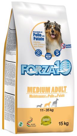 Forza10 Dog Maintenance Adult Medium для взрослых собак средних пород с курицей и картофелем (15 кг)
