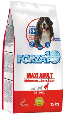 Forza10 Dog Maintenance Adult Maxi для взрослых собак крупных пород с олениной и картофелем (15 кг)