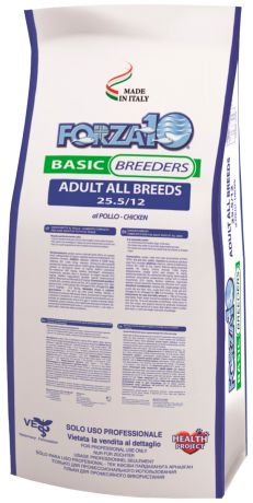 Forza10 Dog Basic Breeders Adult All Breeds для взрослых собак всех пород с курицей (20 кг)