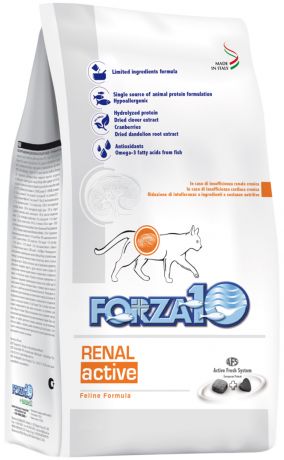 Forza10 Cat Renal Active для взрослых кошек при хронической почечной недостаточности (0,45 кг)