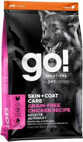 Go! Solutions Skin & Coat Care беззерновой для собак и щенков всех пород с курицей (1,6 кг)