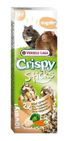 Versele-laga Crispy палочки для хомяков и крыс с рисом и овощами 2х55 гр (2 шт)