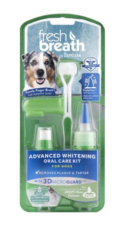 Tropiclean Fresh Breath Oral Care Kit Advanced Whitening набор отбеливающий для собак для ухода за зубами Свежее дыхание (100 гр)