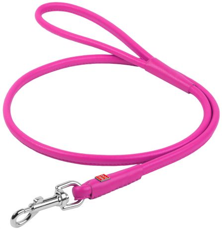Поводок кожаный круглый для собак розовый 4 мм 183 см Collar WauDog Glamour (1 шт)