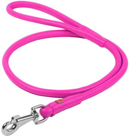 Поводок кожаный круглый для собак розовый 10 мм 183 см Collar WauDog Glamour (1 шт)