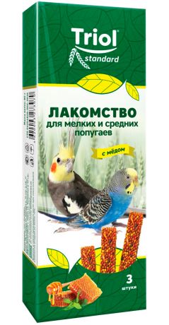 Triol Standard лакомство для мелких и средних попугаев с медом (3 шт)