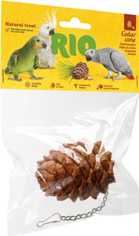 Rio кедровая шишка лакомство игрушка для крупных попугаев (100 гр)