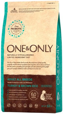 One&only Adult All Breeds Turkey & Rice для взрослых собак всех пород с индейкой и рисом (12 + 12 кг)