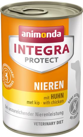 Animonda Integra Protect Dog Nieren Renal для взрослых собак при хронической почечной недостаточности с курицей 400 гр (400 гр)