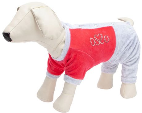 Osso Fashion костюм спортивный для собак велюр красный для девочек (22)