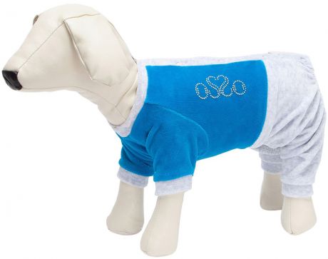 Osso Fashion костюм спортивный для собак велюр синий для мальчиков (25)