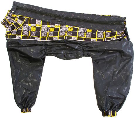 Osso Fashion дождевик для собак средних пород черный со вставками для мальчиков (40-0)